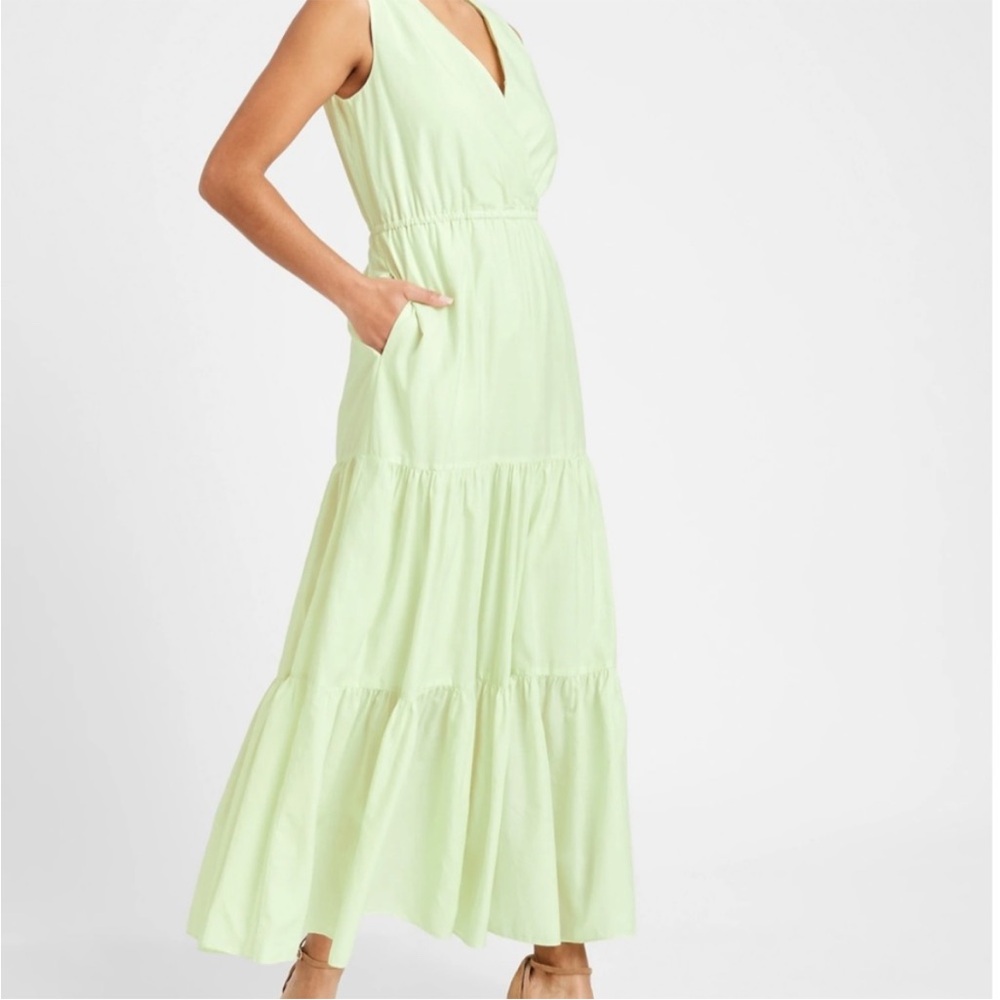 Banana Republic Honeydew Sleeveless Mint Maxi Dress